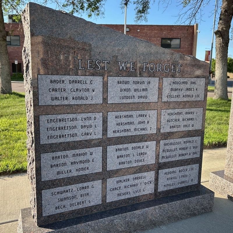 Beadle County Veterans Memorial, Right Wall 2 image. Click for full size.