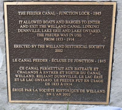 The Feeder Canal - Junction Lock - 1845 - Marker. Click for full size. The Feeder Canal - Junction Lock - 1845 - Marker image. Click for full size.
