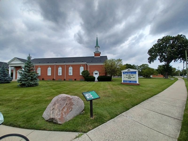 Lake Shore Church and Marker image. Click for full size.