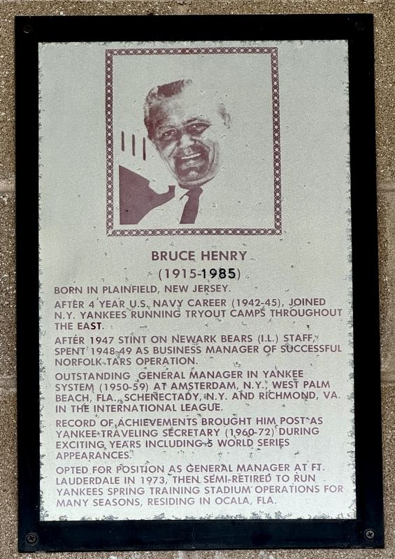Bruce Henry Marker. Click for full size. Bruce Henry Marker image. Click for full size.