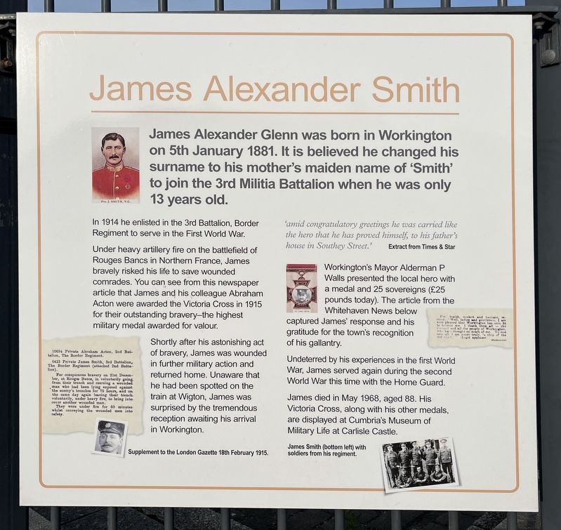 James Alexander Smith Marker image. Click for full size.
