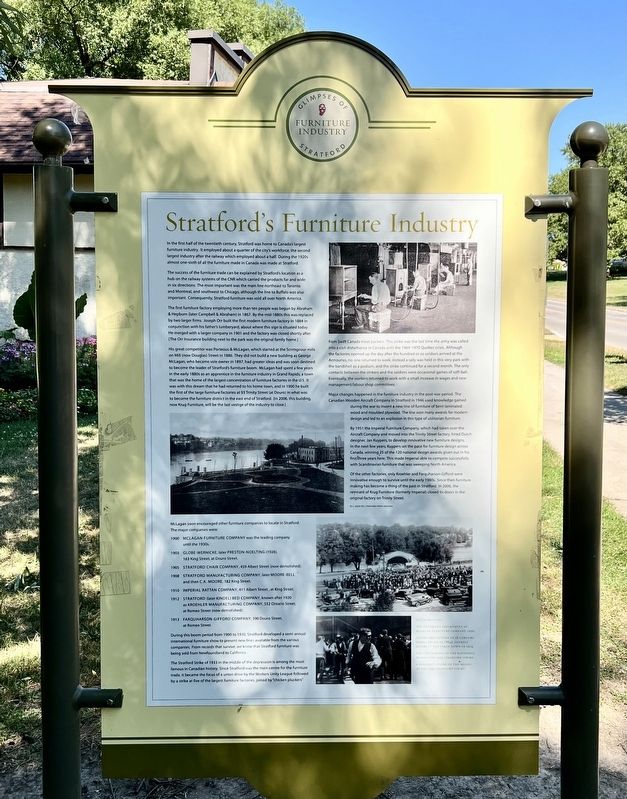 Stratford�s Furniture Industry Marker image. Click for full size.