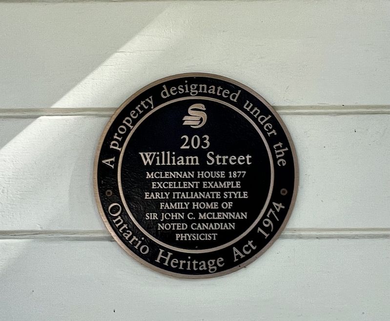 203 William Street Marker image. Click for full size.