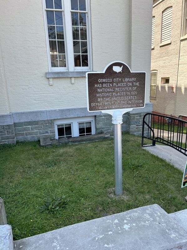 Oswego City Library Marker image. Click for full size.