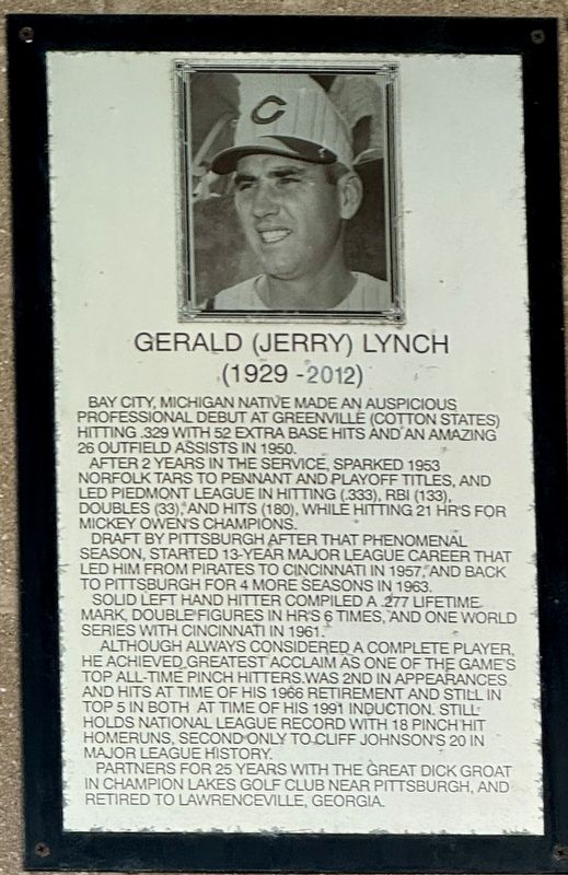 Gerald (Jerry) Lynch Marker image. Click for full size.