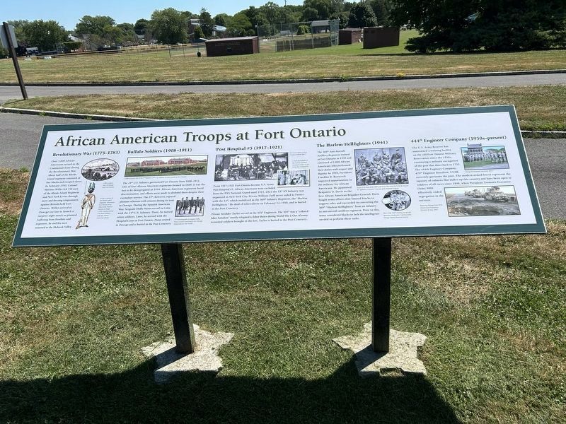 African Troops at Fort Ontario Marker. Click for full size. African Troops at Fort Ontario Marker image. Click for full size.