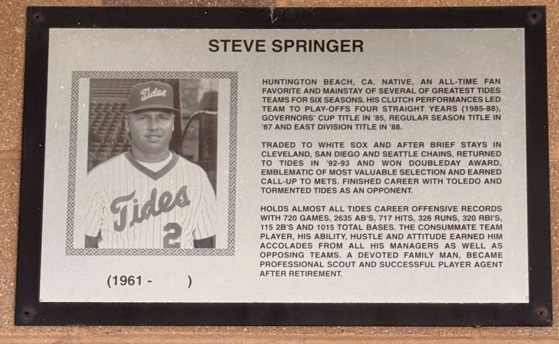 Steve Springer Marker image. Click for full size.