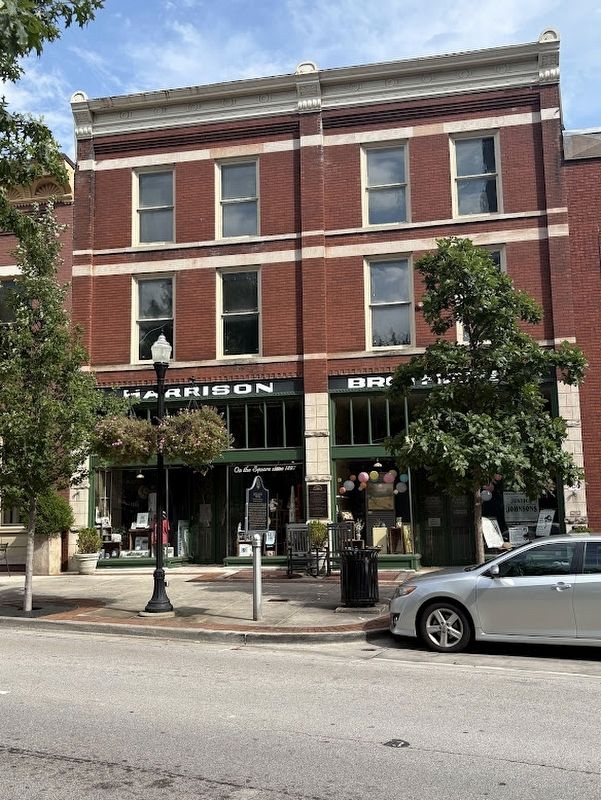 Harrison Brothers Hardware Marker (on center column of building). Click for full size. Harrison Brothers Hardware Marker (on center column of building) image. Click for full size.