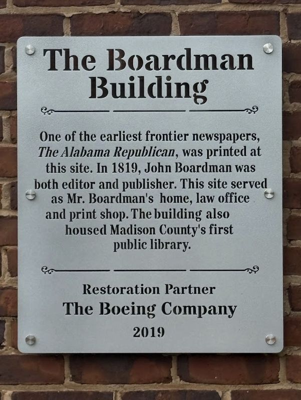 The Boardman Building Marker image. Click for full size.