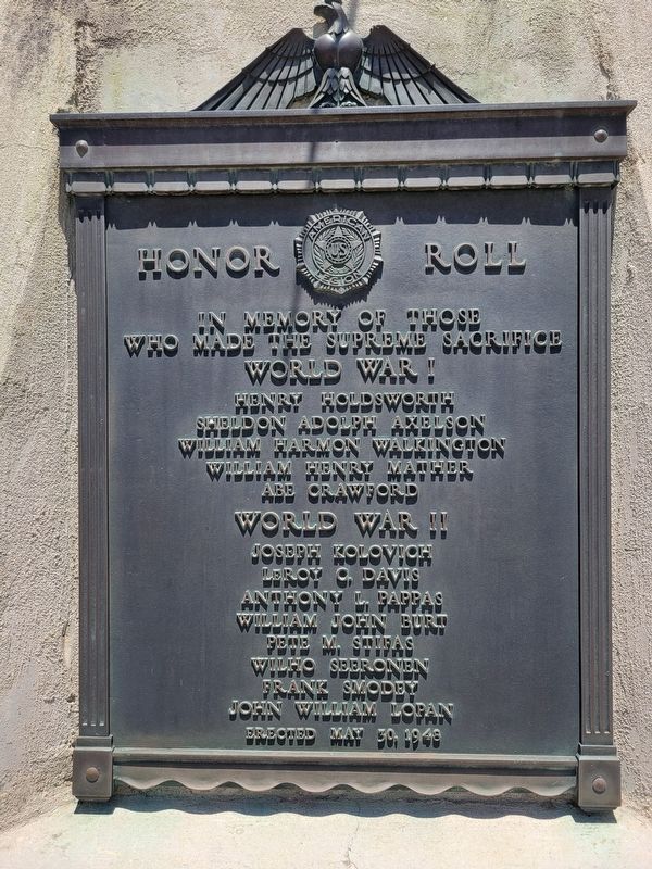 Hiawatha Honor Roll Marker, Side One image. Click for full size.