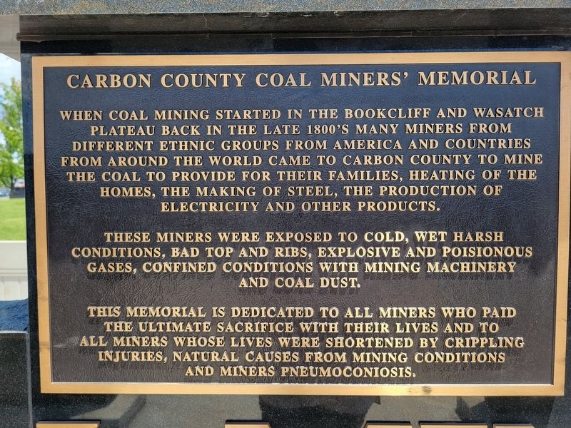 Coal Miners Memorial Marker image. Click for full size.