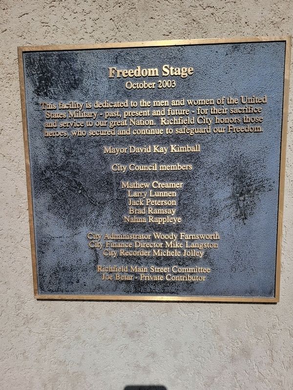 Freedom Stage Marker. Click for full size. Freedom Stage Marker image. Click for full size.