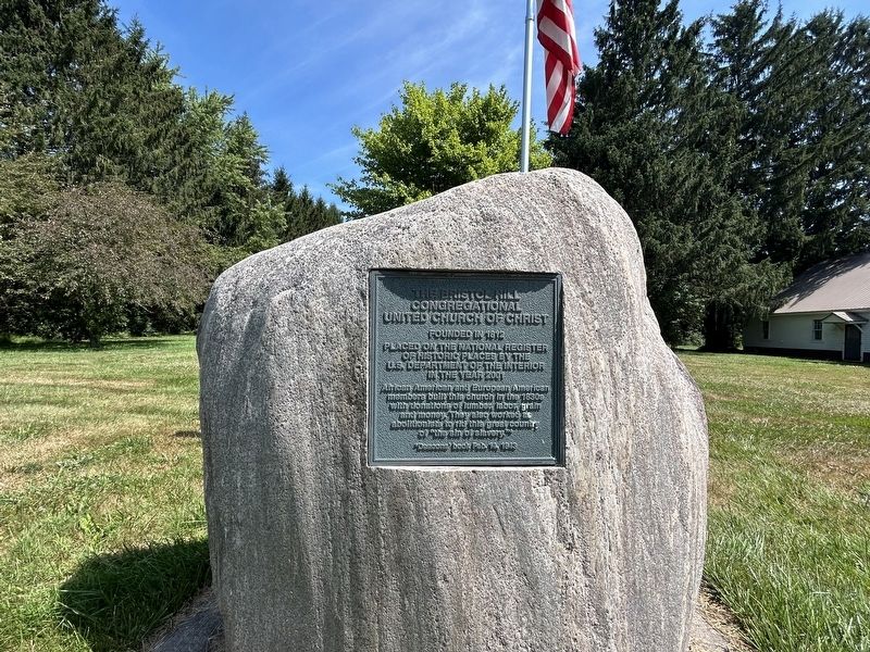 The Bristol Hill Congregational United Church of Christ Marker. Click for full size. The Bristol Hill Congregational United Church of Christ Marker image. Click for full size.