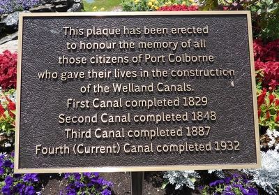 Citizens of Port Colborne Who Gave Their Lives ... Welland Canals - Marker. Click for full size. Citizens of Port Colborne Who Gave Their Lives ... Welland Canals - Marker image. Click for full size.