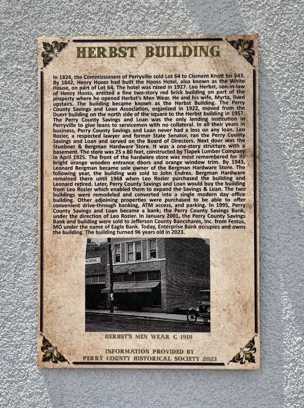 Herbst Building Marker image. Click for full size.
