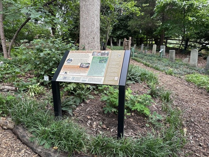 Our Restoration Story Marker - wide view image. Click for full size.