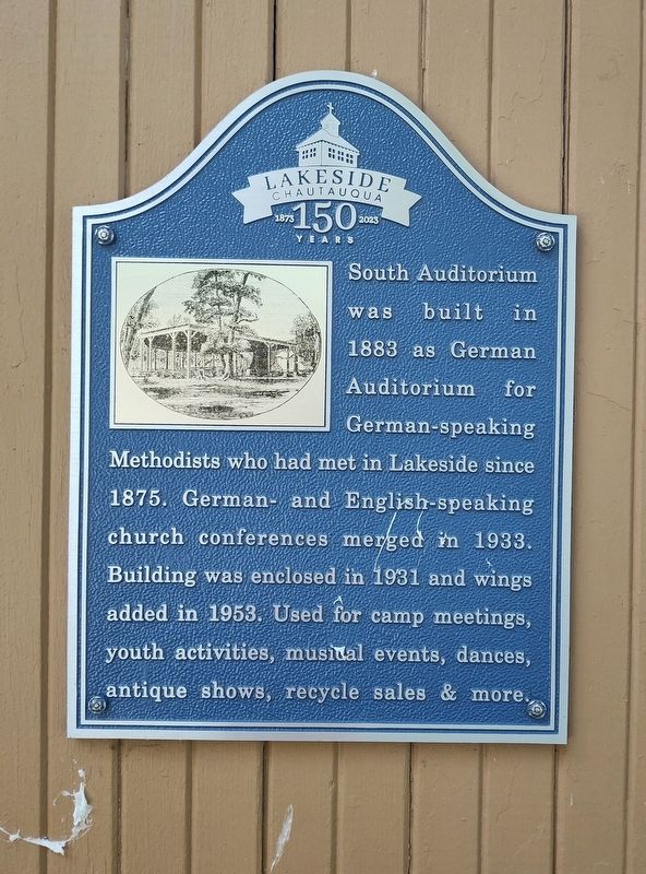 South Auditorium Marker image. Click for full size.