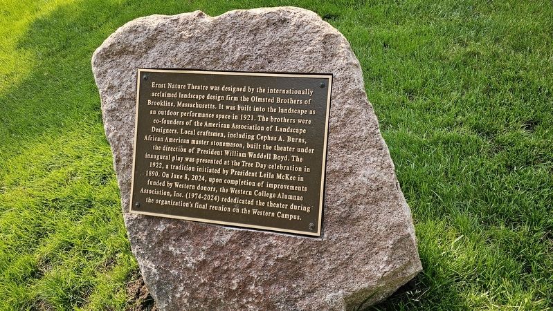 Ernst Nature Theatre Marker image. Click for full size.