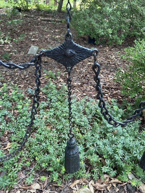 International Order of Odd Fellows Marker - detail of ironwork image. Click for full size.