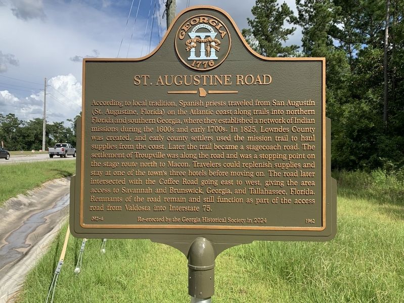 St. Augustine Road Marker image. Click for full size.