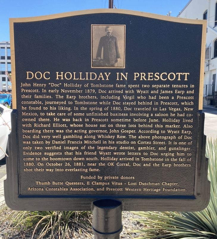 Doc Holliday in Prescott Marker image. Click for full size.