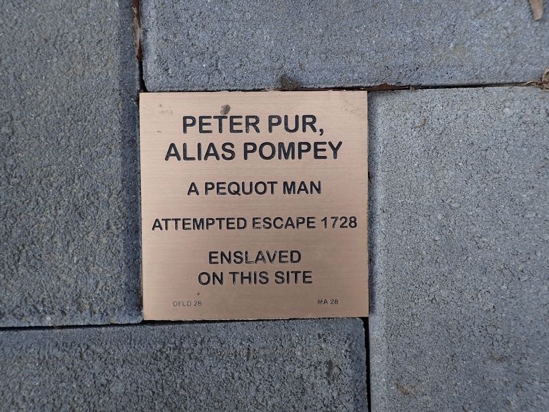 Peter Pur, Alias Pompey Witness Stone image. Click for full size.