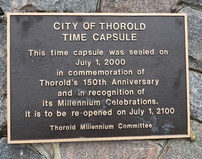 City of Thorold Time Capsule - Marker image. Click for full size.