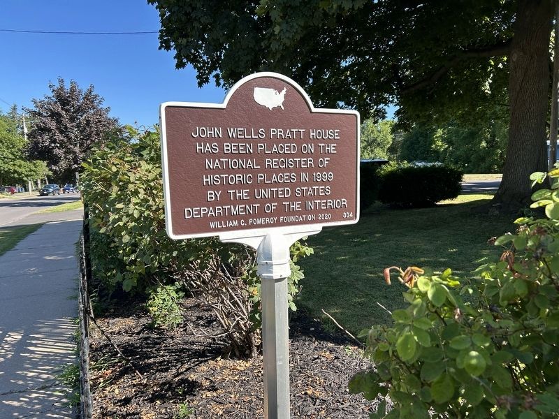 John Wells Pratt House Marker. Click for full size. John Wells Pratt House Marker image. Click for full size.