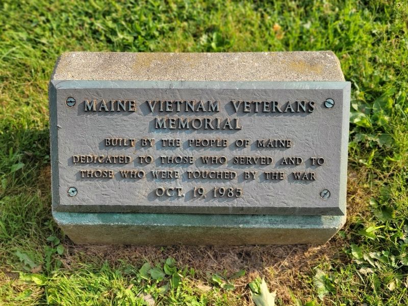 Maine Vietnam Veterans Memorial Marker. Click for full size. Maine Vietnam Veterans Memorial Marker image. Click for full size.