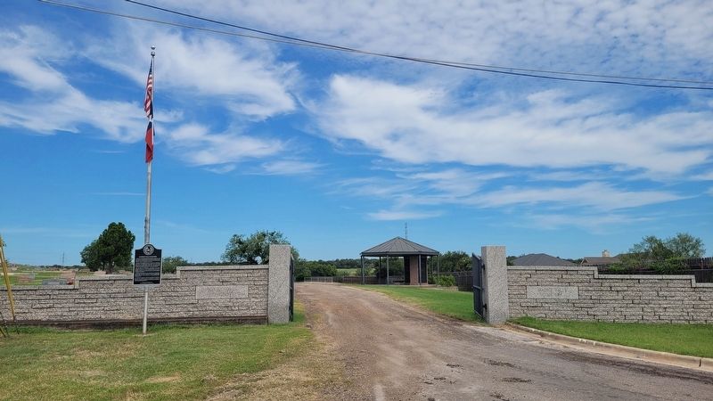 Marble Falls Cemetery and Marker image. Click for full size.