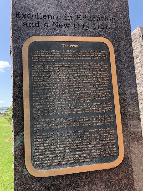 Excellence in Education and a New City Hall Marker image. Click for full size.