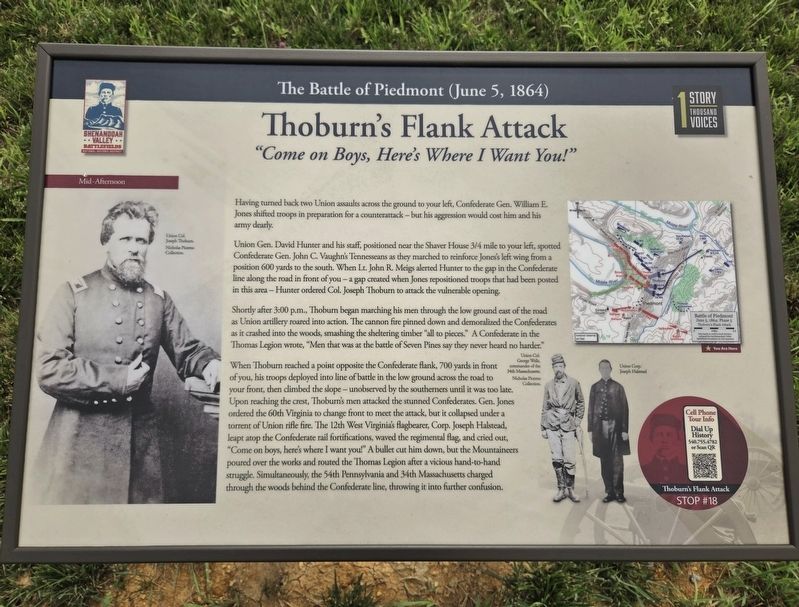 Thoburn's Flank Attack Marker. Click for full size. Thoburn's Flank Attack Marker image. Click for full size.