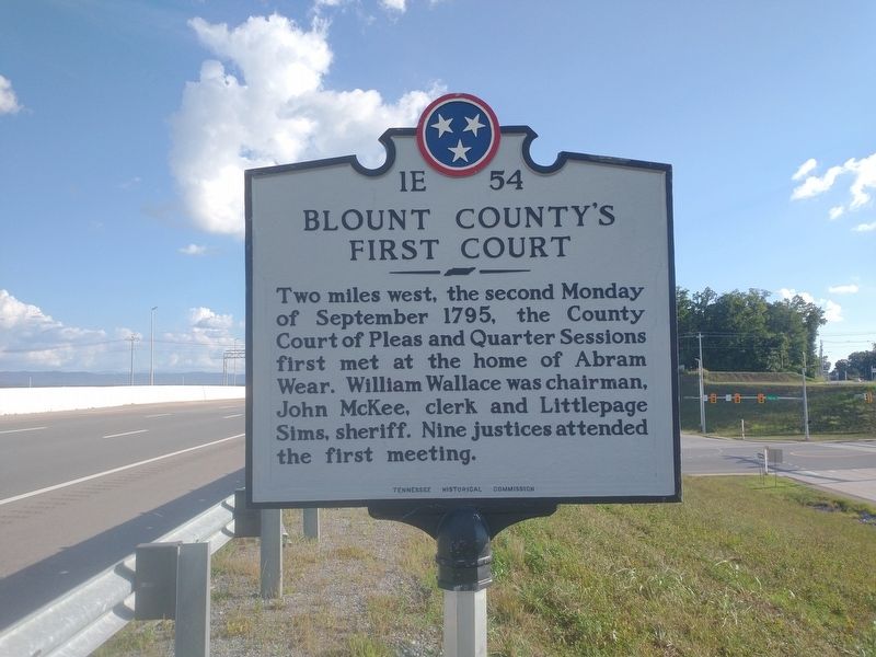 Blount County's First Court Marker. Click for full size. Blount County's First Court Marker image. Click for full size.