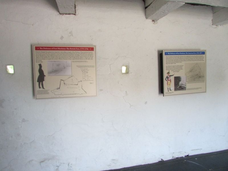 Markers in Fort Mackinac image. Click for full size.