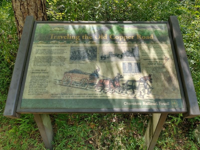 Traveling the Old Copper Road Marker. Click for full size. Traveling the Old Copper Road Marker image. Click for full size.