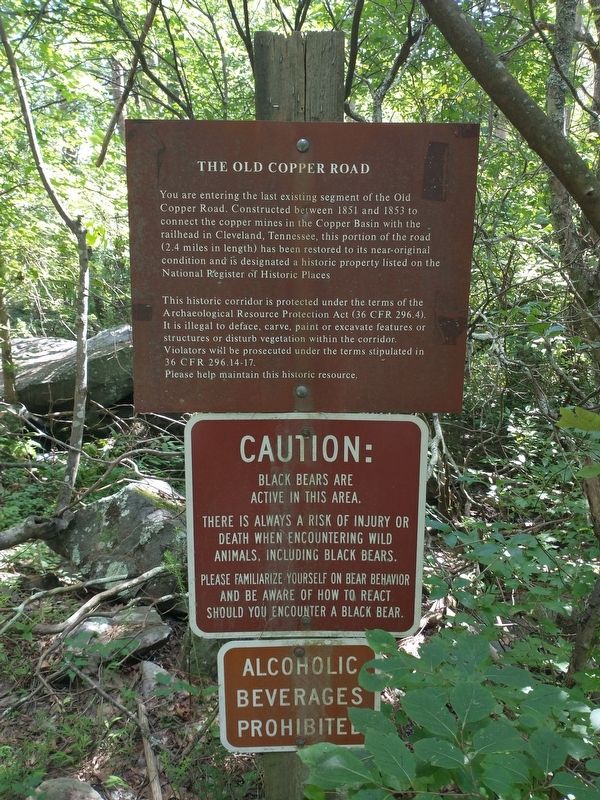 The Old Copper Road Marker image. Click for full size.