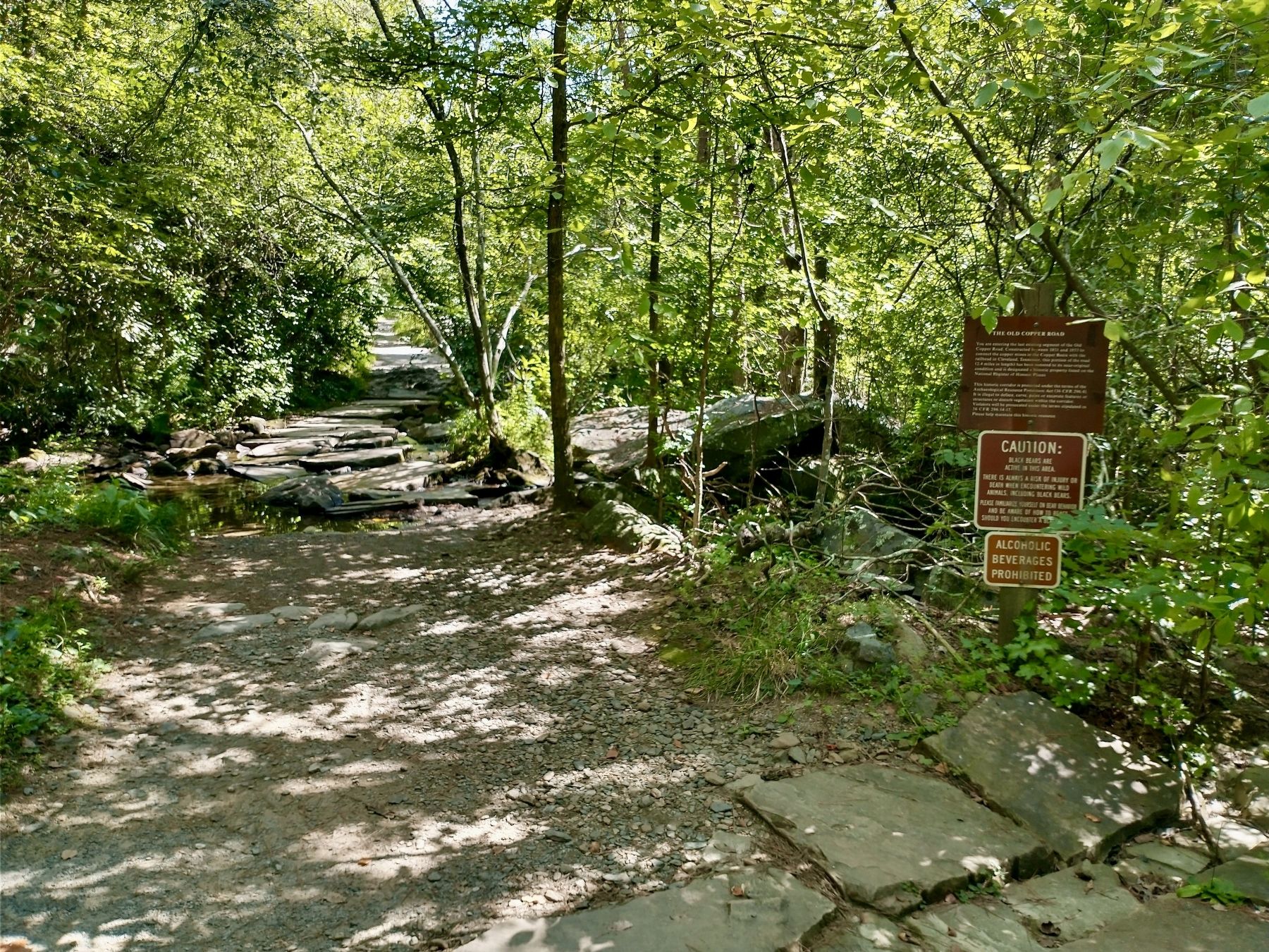 The Old Copper Road and Marker image. Click for full size.