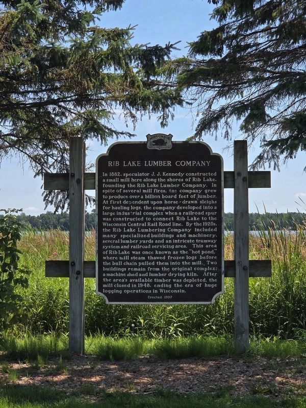 Rib Lake Lumber Company Marker image. Click for full size.