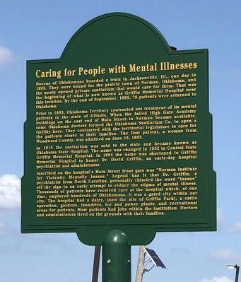 Caring for People with Mental Illnesses Marker. Click for full size. Caring for People with Mental Illnesses Marker image. Click for full size.