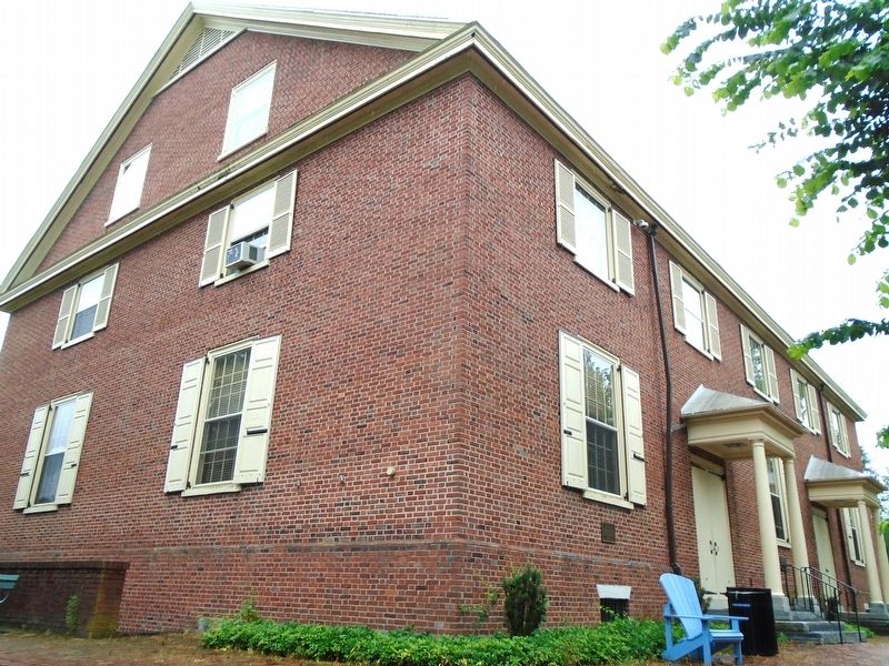 Meetinghouse and Charles S. Hough '44 Marker. Click for full size. Meetinghouse and Charles S. Hough '44 Marker image. Click for full size.
