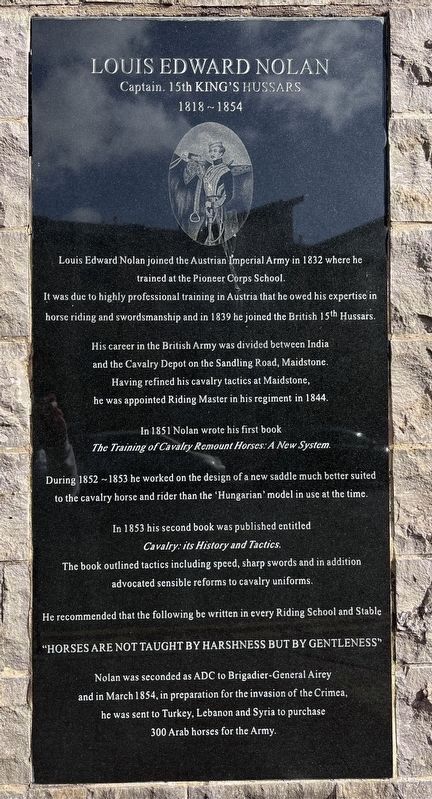 Captain Louis Edward Nolan Marker image. Click for full size.