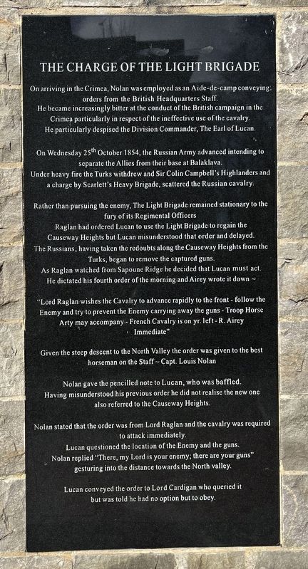 Captain Louis Edward Nolan Marker image. Click for full size.