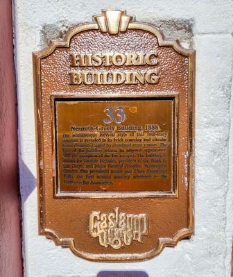 Nesmith-Greely Building Marker image. Click for full size.