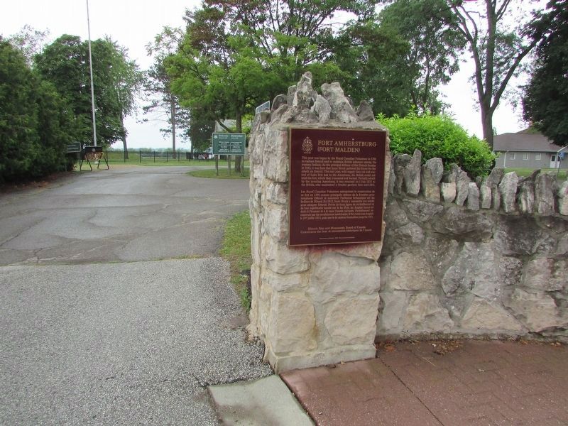 Fort Amherstburg (Fort Malden) Marker image. Click for full size.
