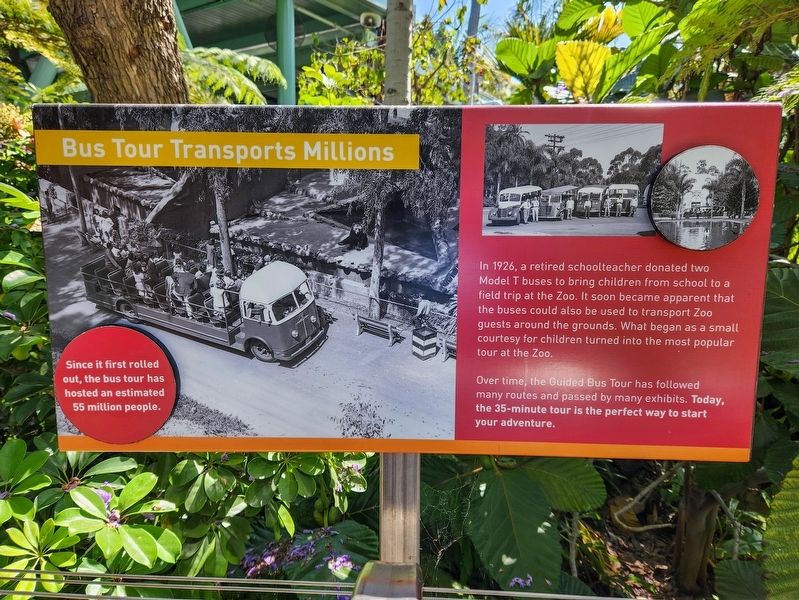 Bus Tour Transports Millions Marker image. Click for full size.