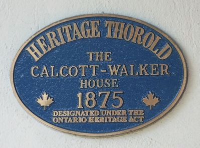The Calcott-Walker House 1875 - Marker image. Click for full size.