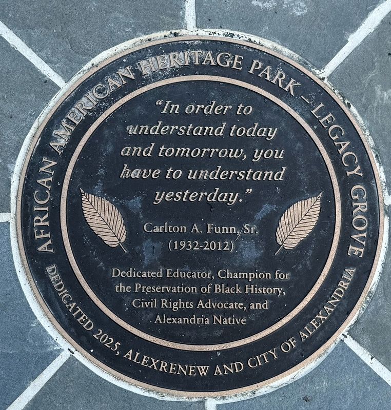 Dedication plaque in the park image. Click for full size.