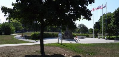 Battle of Beaverdams Park - Marker in context. Click for full size. Battle of Beaverdams Park - Marker in context image. Click for full size.