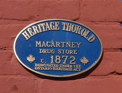 Macartney Drug Store c. 1872 - Marker image. Click for full size.