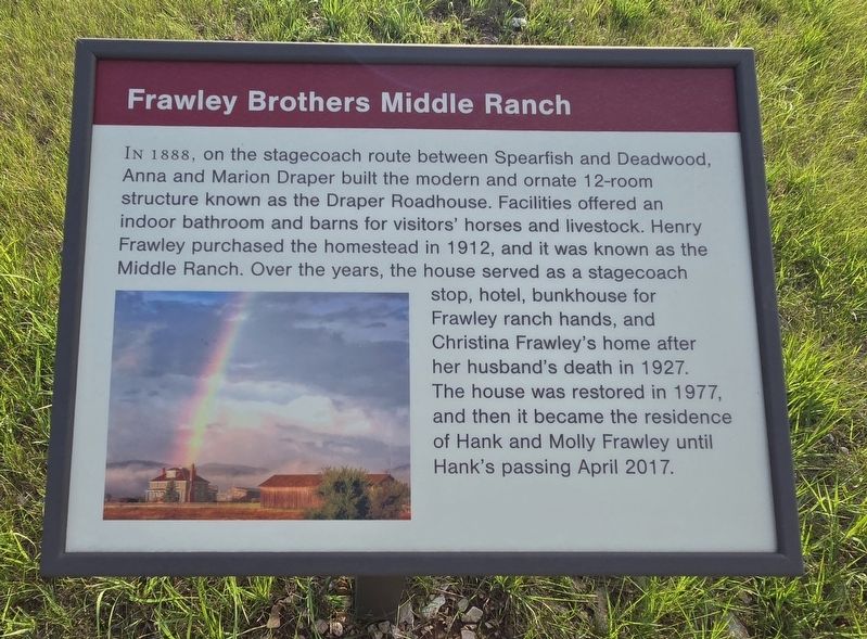 Frawley Brothers Middle Ranch Marker image. Click for full size.